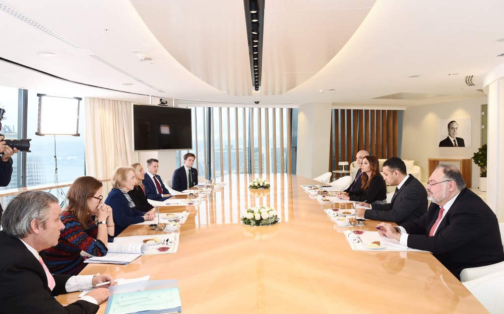 Birinci vitse-prezident britaniyalı nazirlə görüşüb FOTO