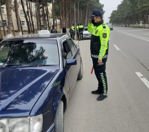 Neftçalada maska taxmayan sürücü və sərnişinlərə qarşı tədbir görülüb