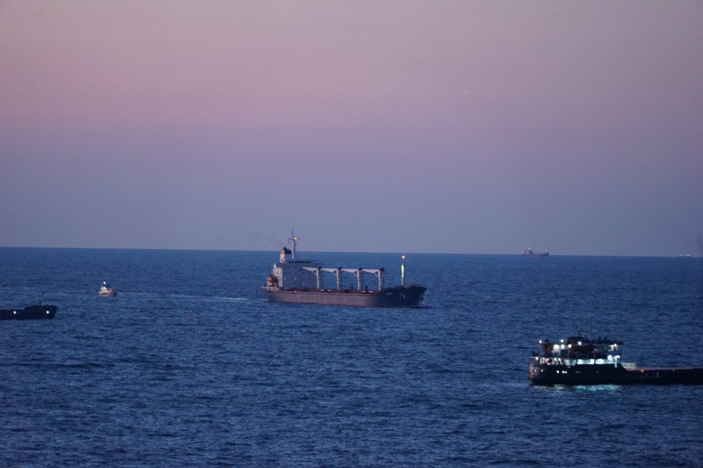 Odessadan gedən ilk yük gəmisi İstanbulun Boğaziçi sahillərində lövbər salıb