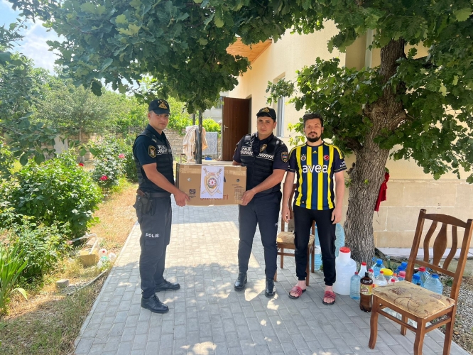 Police officers visited the families of martyrs in Khizi district