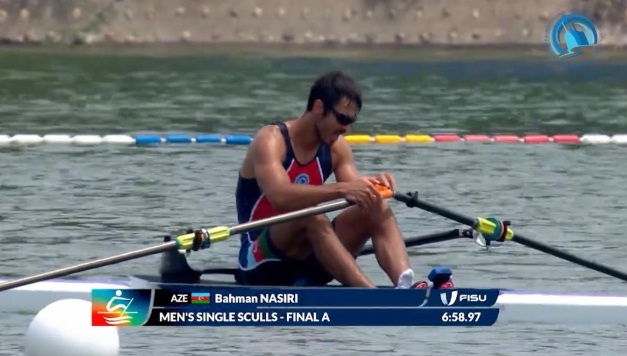 The Azerbaijani rower won a bronze medal