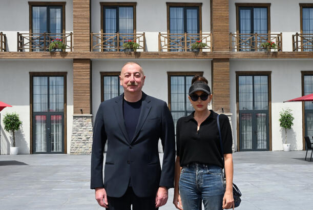 President Ilham Aliyev and First Lady Mehriban Aliyeva participated in opening of Aghali hotel in Zangilan district