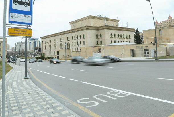 Bakıda 100 km-dən çox avtobus zolaqları təşkil edilib - AYNA 