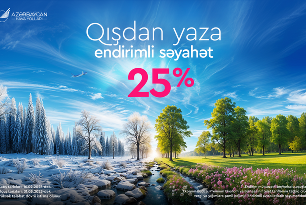 AZAL aviabiletlərə 25 % endirim edib