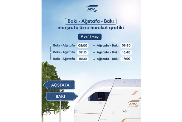 Bakı-Ağstafa-Bakı marşrutu üzrə əlavə qatar reysləri xəttə buraxılacaq