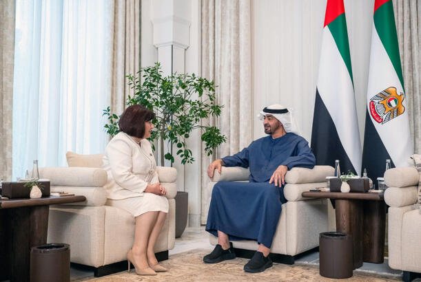 Sahibə Qafarova Şeyx Məhəmməd bin Zayed Al Nəhyanla görüşüb