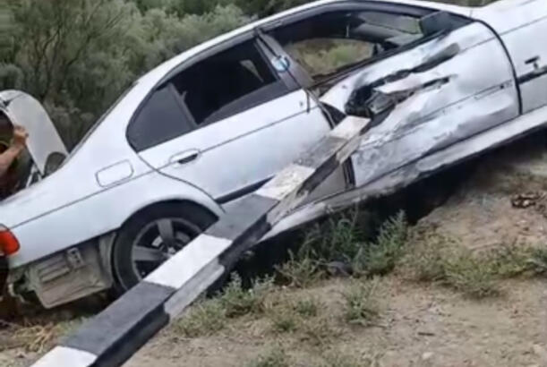 Saatlıda yol qəzasında iki nəfər xəsarət alıb - FOTOLAR