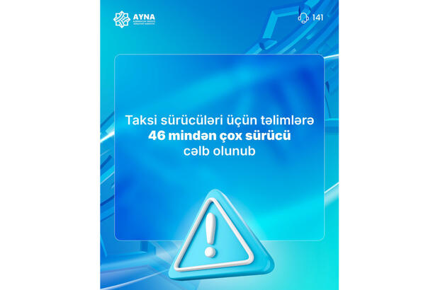 AYNA: 46 mindən çox taksi sürücüsü təlimlərə cəlb edilib