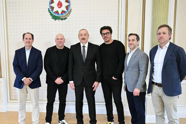 Prezident İlham Əliyev UFC-nin prezidentini qəbul edib