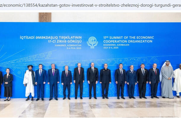 Qazaxıstan mediası Xankəndidə keçirilən ECO-nun 17-ci Zirvə görüşünü geniş işıqlandırıb