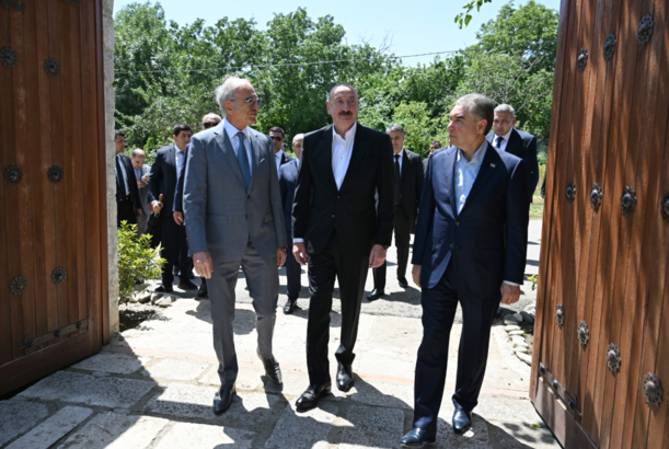 İlham Əliyev və Türkmənistan Xalq Məsləhətinin sədri Şuşada Bülbülün ev-muzeyində - FOTOLAR
