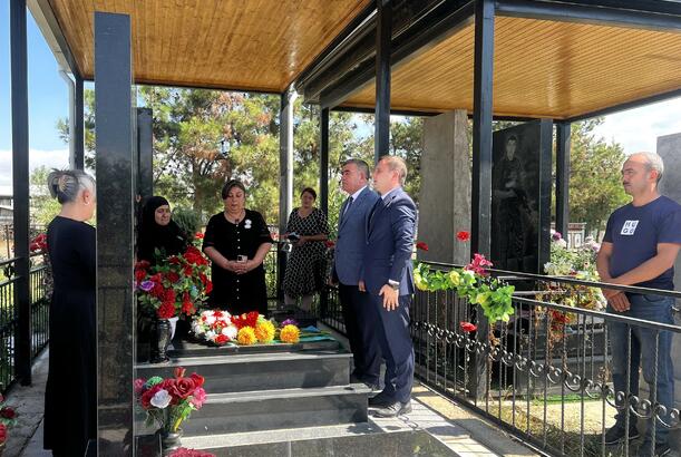 Ağstafada şəhidin doğum günündə xatirəsi anılıb - FOTOLAR