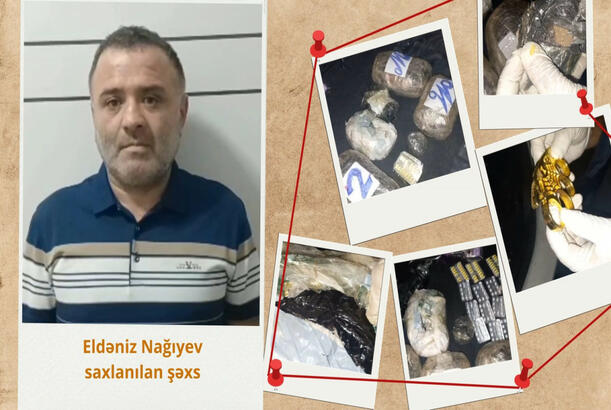 Biləsuvarda saxlanılan narkokuryerdən 6 kiloqram narkotik vasitə aşkarlanıb