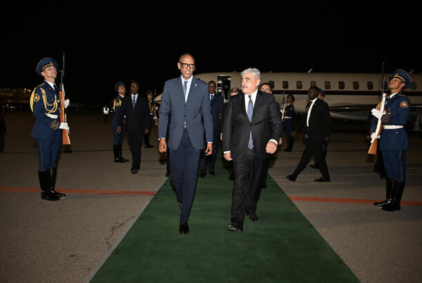Ruanda Prezidenti Pol Kaqame Azərbaycana rəsmi səfərə gəlib