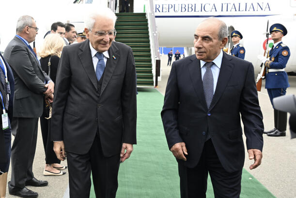 İtaliya Prezidenti Sercio Mattarella Azərbaycana rəsmi səfərə gəlib - FOTO