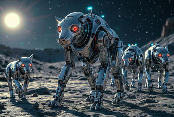 Çin Ay mağaralarını üçün robot itlər yaradır...