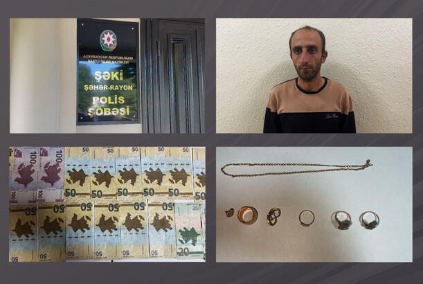 Şəkidə oğurluq etdiyi evi yandıran şəxs tutulub