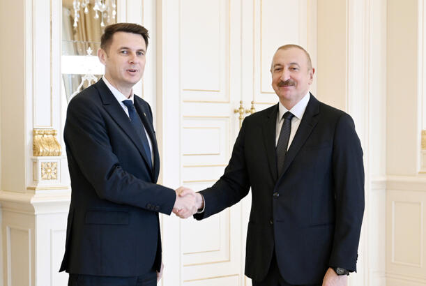 İlham Əliyev Rumıniya Parlamenti Senatının sədrini qəbul edib
