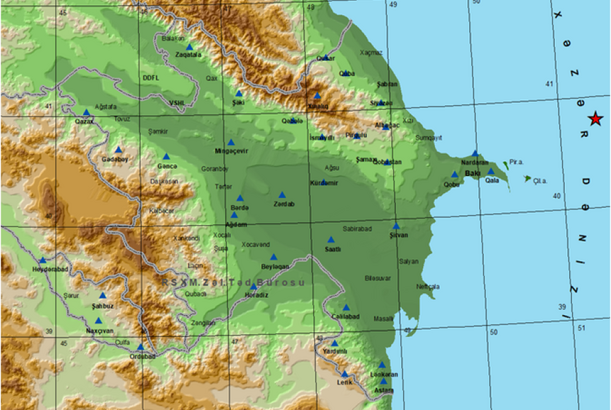 Xəzər dənizində zəlzələ olub...