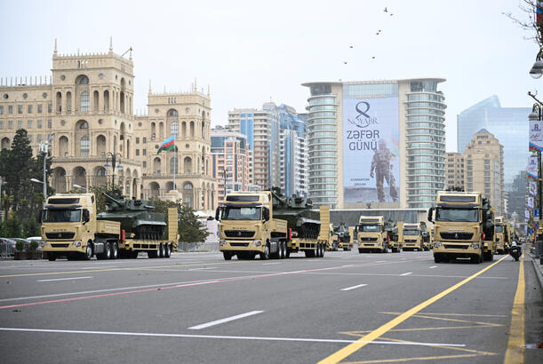 Zəfər Gününə həsr olunmuş hərbi parada hazırlıq məşqləri keçirilib