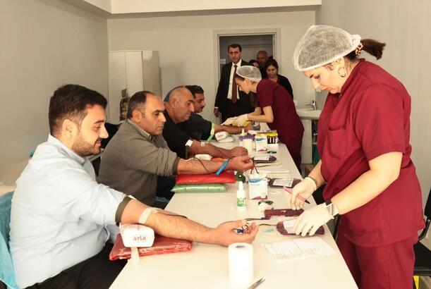 Laçında könüllü qanvermə aksiyası keçirilib - FOTOLAR