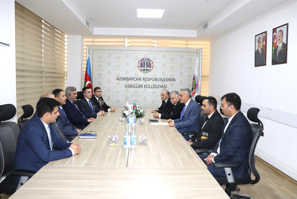 Vəkillər Kollegiyasının sədri Vətən müharibəsinin iştirakçısı olan vəkillərlə görüşüb - FOTOLAR