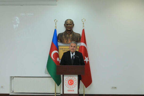 Gəncədə Mustafa Kamal Atatürkün anım mərasimi keçirilib - FOTOLAR 