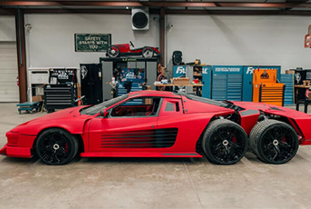 Unikal altı təkərli Ferrari superkarı internetdə nümayiş etdirilib...