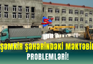Şəmkir şəhərindəki məktəbin problemləri!