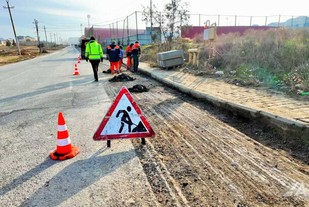 Masazırda 2 kilometr uzunluğa malik yol təmir olunur