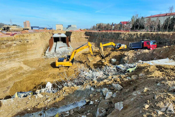 Bakıda yeni avtomobil və piyada tunellərinin tikintisinə başlanılıb - FOTOLAR