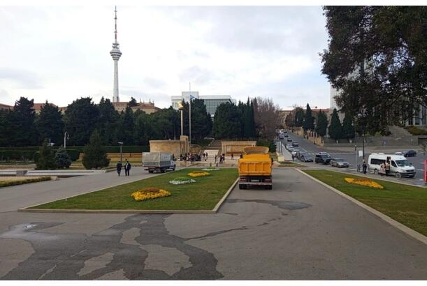 Şəhidlər xiyabanında 20 Yanvar faciəsinin 36-cı ildönümü ilə bağlı hazırlıq işlərinə başlanılır