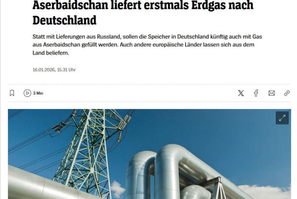 Almaniya mətbuatı Azərbaycan qazından yazır