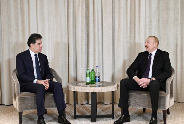 Prezident İlham Əliyev Münxendə İraq Kürdüstan Regionunun başçısı ilə görüşüb