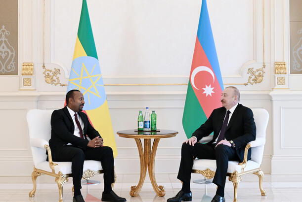 Prezident İlham Əliyevin Efiopiyanın Baş naziri ilə təkbətək görüşü olub - FOTOLAR