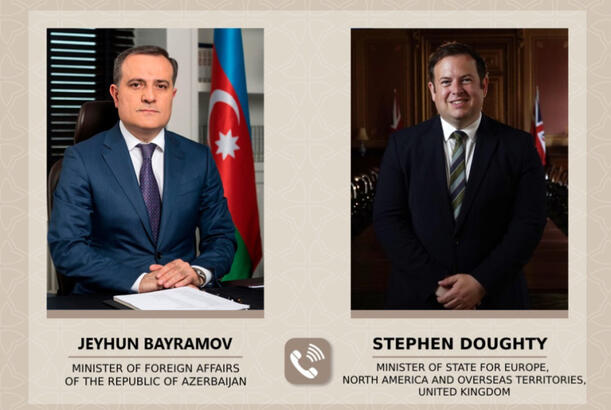 Ceyhun Bayramovun Birləşmiş Krallığın dövlət naziri ilə telefon danışığı olub