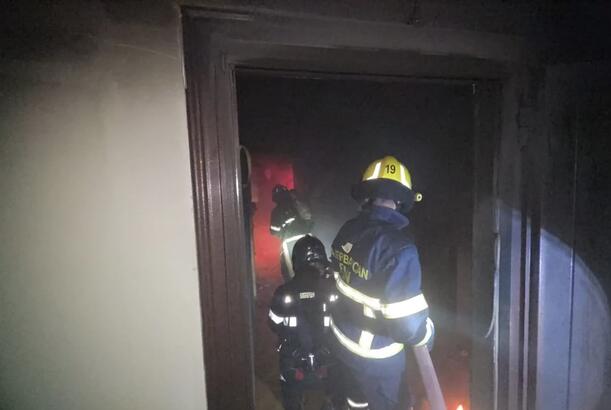 Bakıda yaşayış binasında yanğın olub