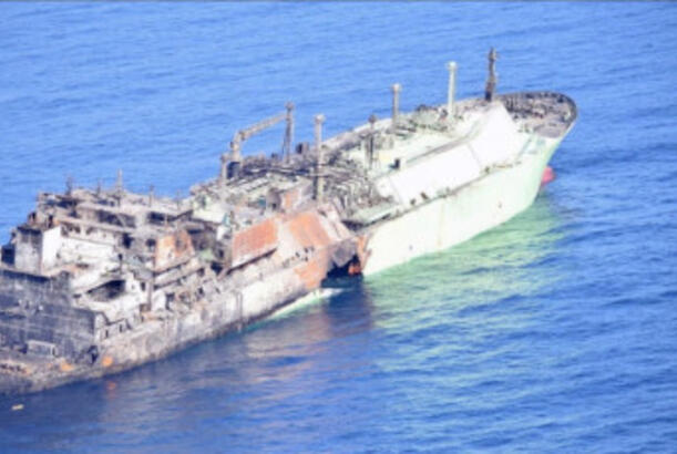 Zədələnmiş Rusiya qaz daşıyıcısı Arctic Metagaz-ın videosu ortaya çıxdı...