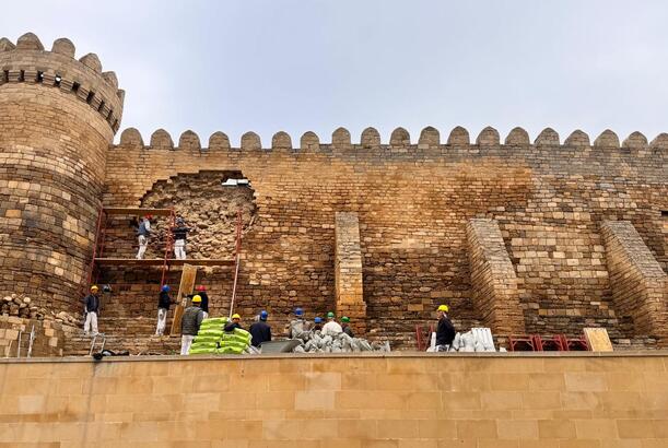 Tarixi Qala divarında baş vermiş qismən dağılma ilə bağlı təxirəsalınmaz tədbirlər görülür