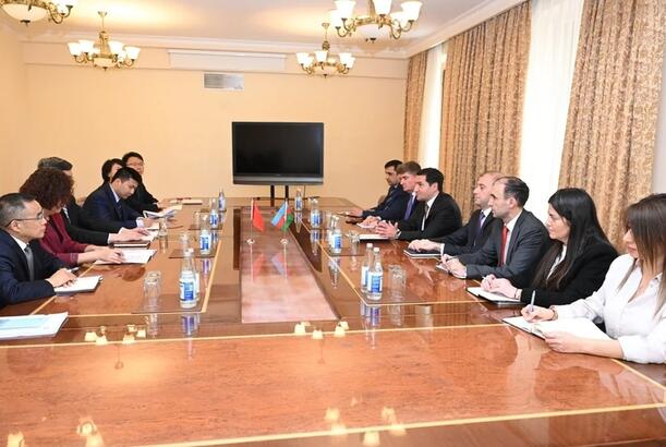 Hikmət Hacıyev çinli nazirlə əməkdaşlığı müzakirə edib