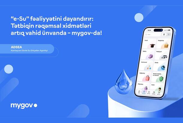 Azərbaycan Dövlət Su Ehtiyatları Agentliyinin rəqəmsal xidmətləri "mygov" platformasına inteqrasiya edilir