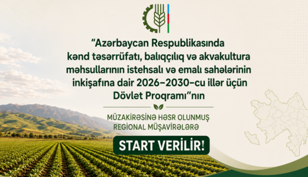 Aqrar sahədə yeni Dövlət Proqramının müzakirəsinə həsr olunmuş regional müşavirələrə start verilir