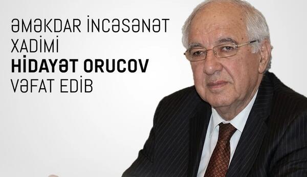 Mədəniyyət Nazirliyi Hidayət Orucovun ailəsinə başsağlığı verib