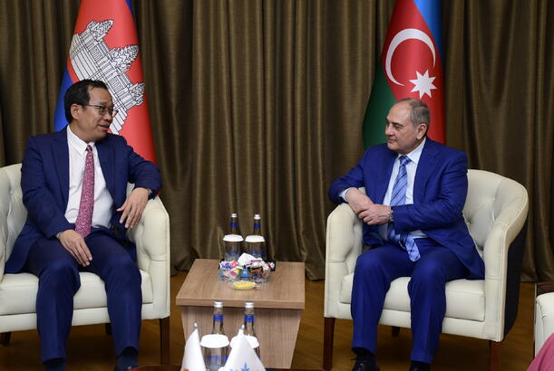 Tahir Budaqov ilə Tun Vathana arasında görüş keçirilib - FOTOLAR