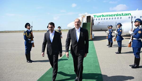 Türkmənistan Prezidenti Sərdar Berdiməhəmmədov Füzuli rayonuna gəlib <span class="red">- FOTOLAR</span>
