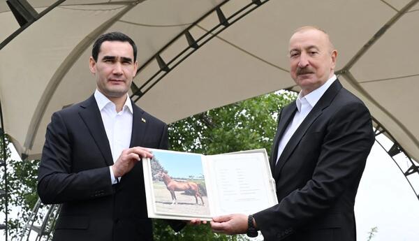 Türkmənistan Prezidentinə Qarabağ atı hədiyyə edilib <span class="red">- FOTOLAR</span>