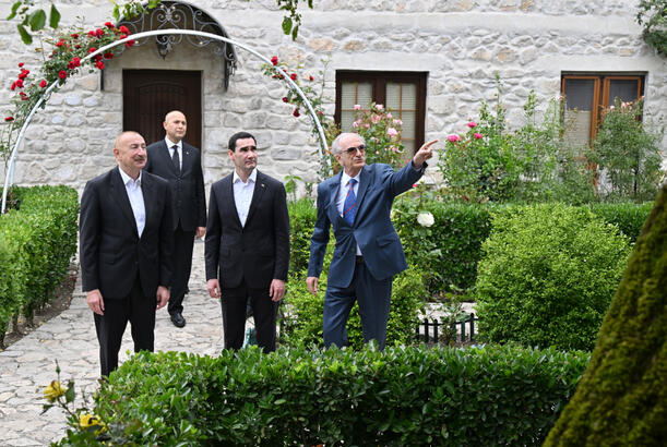 İlham Əliyev və Türkmənistan Prezidenti Şuşada Bülbülün ev-muzeyində olublar - FOTOLAR