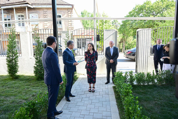 Leyla Əliyeva Şəki Şəhər İncəsənət Məktəbində olub - FOTOLAR