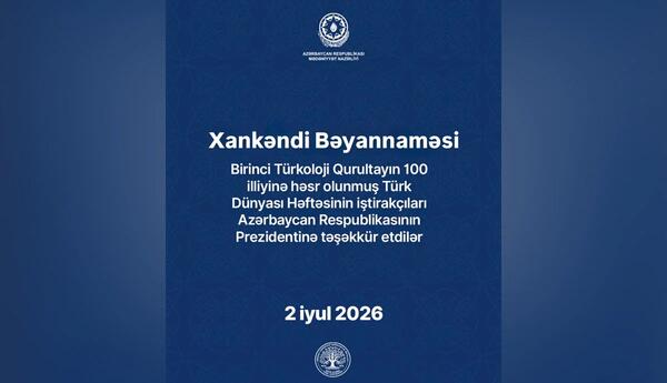 "Türk Dünyası Həftəsi"nin iştirakçıları Prezident İlham Əliyevə təşəkkür ediblər