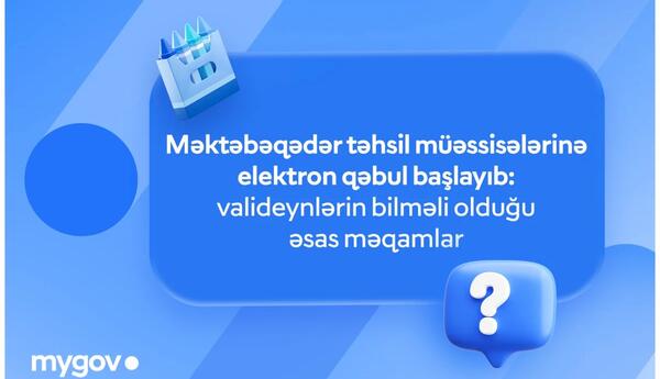 Məktəbəqədər təhsil müəssisələrinə elektron qəbul başlayıb: valideynlərin bilməli olduğu əsas məqamlar